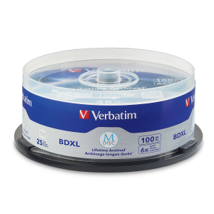 Verbatim MDISC BDXL 100G 6X VRB WHT 25PK SP