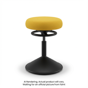 Kore Adjustable Pivot Stool 42-53cm Yellow