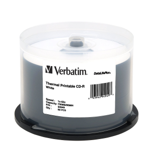 Verbatim CDR 80/700 52X DL+ WHT THRML 50PK SP