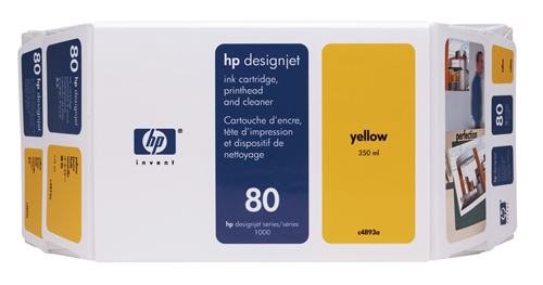 HP 80 Yellow Value Pack Ink Cartridge
