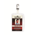 DURABLE Shell-Style ID Badge Holder with Strap Clip, Horizontal Or Vertical Orientation, 2-3/4" x 4", Clear, Pack of 25 