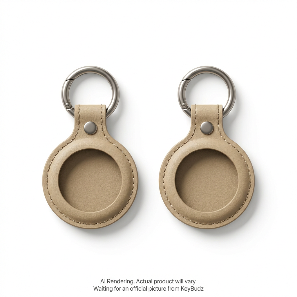 AirTag Snap Ring Keyring Sandy Beige (2 Pack)