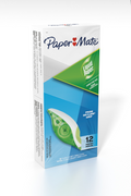 Paper Mate Liquid Paper DryLine Grip Correction Tapes, Green Dispensers, 12 Count