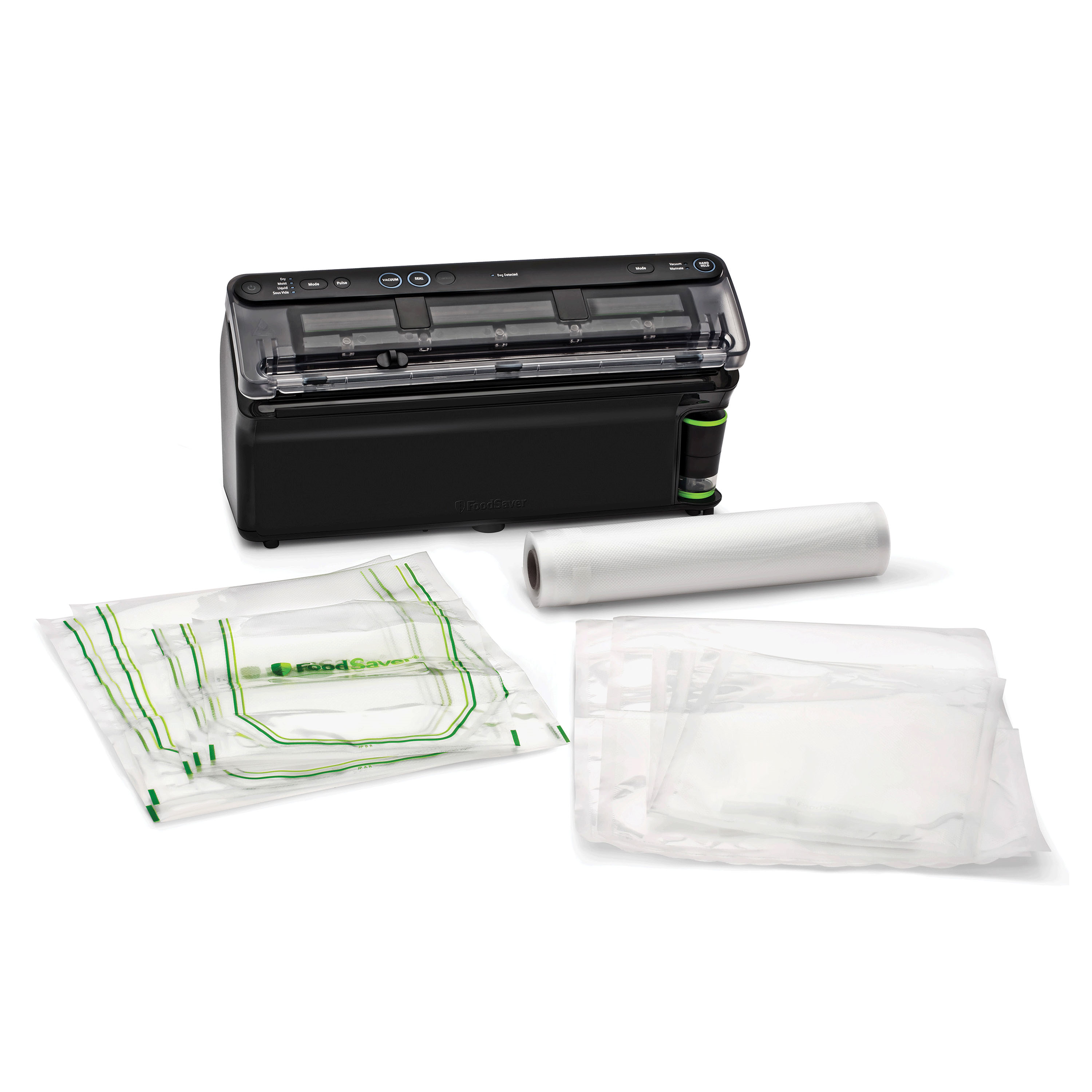 FoodSaver Elite All-in-One Liquid+ Vacuum Sealer with Bags and Roll, Black