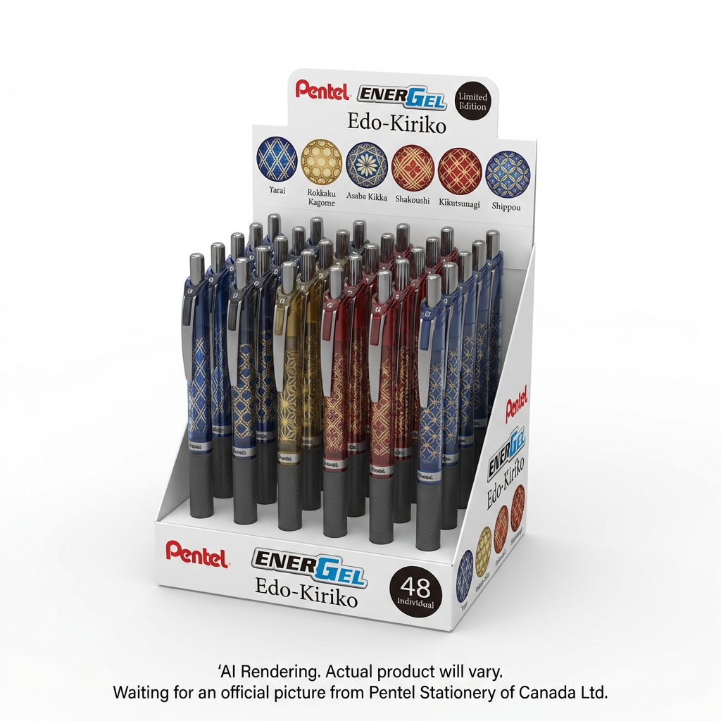 Pentel Energel Limited Edition Edo-Kiriko Display