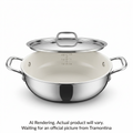 Tramontina 2.7Qt Cov Kadai-Ss Tpc-Cer-Nat-Ark