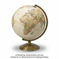 National Geographic Allamson 12"/30Cm Diameter Antique Parchment Ocean Desk Globe With Die-Cast Base And Semi- Meridian 