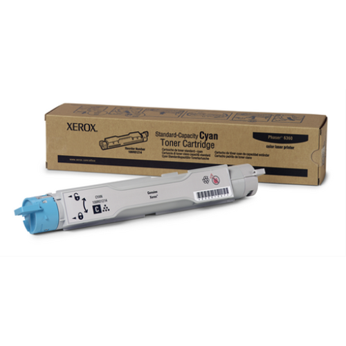 106R01214 Cyan Standard Capacity Toner Cartridge, Phaser 6360