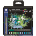 Pigment Brush Pen Cool Col 12Pcs