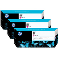 81 3-pack 680-ml Magenta DesignJet Dye Ink Cartridges