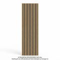 VERTICAL SLATTED WALL-Accoustic features White Oak 15.5 SQ.FT