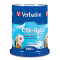 Verbatim CDR 80/700 52X VRB WHT BLANK HUB 100PKSP