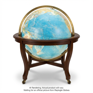 Diplomat 32"/82 Cm Blue Illuminated Floor Heirloom (English) - Ships in 2 boxes
