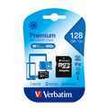 Verbatim 128Gb Prem microSDXC UHS-I V10Cls10 adap
