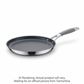 Tramontina Utsava 10 Inch Tri-Ply Clad Stainless Steel Ceramic Nonstick Concave Roti Tawa