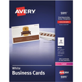 5911 PERFORATED BUSINESS CARDS, WHITE, 2" X 3 1/2", 250 SHEE