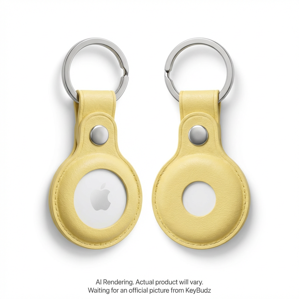 AirTag Snap Ring Keyring Pastel Yellow (2 Pack)