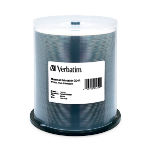 Verbatim CDR 80 52X VBTM WHT HUB THERMAL 100PK