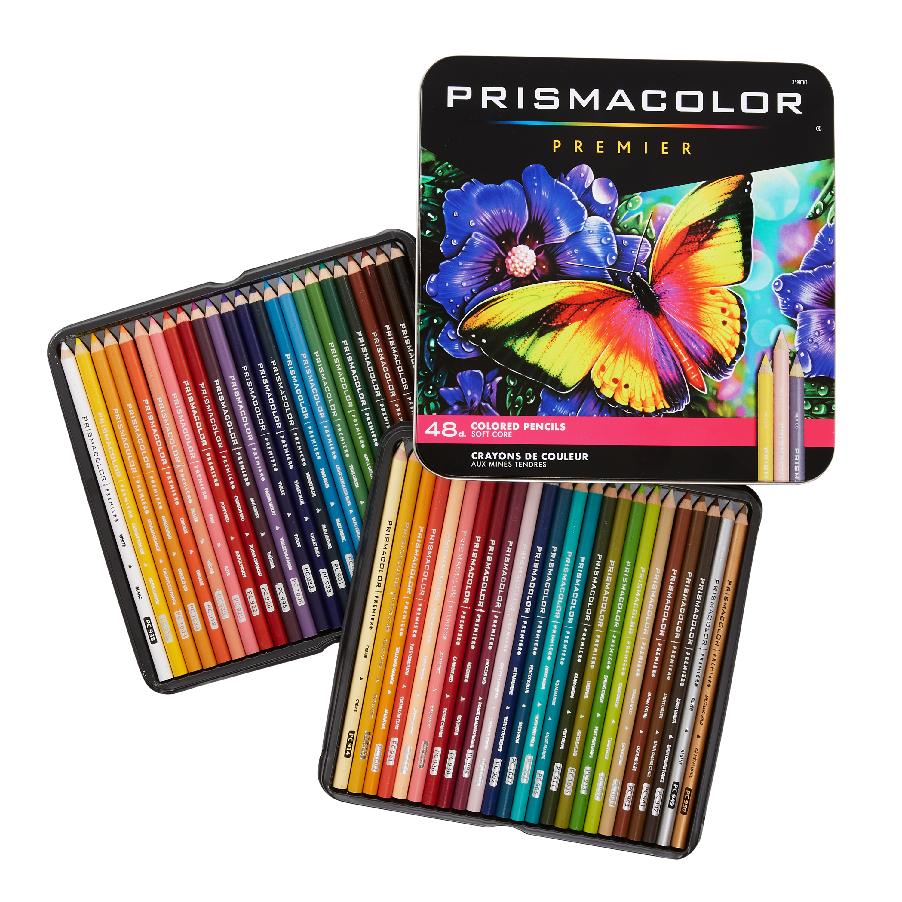 Prismacolor Premier Coloured Pencils, Soft Core, Assorted, 48 Count