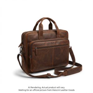 Mancini single compartment briefcase