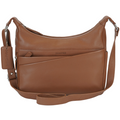 Mancini Leather Goods HBP1081-CAMEL June Crossbody Handbag – Camel Full-Grain Leather