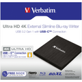 Verbatim Ultra HD 4K Blu-ray Writer USB-C