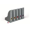 DURABLE VARICOLOR Magazine File Holder, Color Coded Organizer, GRAY/MULTICOLOR - 5 PK