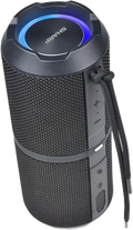Sharp GX-BT290-BK Crystal Clear Series Portable Bluetooth Speaker - 32W, IP67 Waterproof with RGB Lights, Black