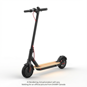 Sharp S9 Urban Electric Scooter - 350W Motor, 25km Range & Illuminated Wooden Deck