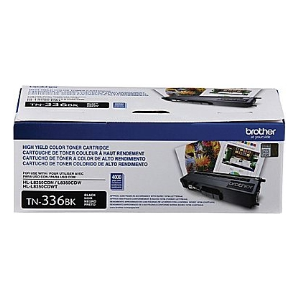 Brother TN336BK Black Toner Cartridge, High Yield