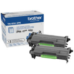 Brother Genuine TN850 2PK High-Yield Black Toner Cartridge Multipack