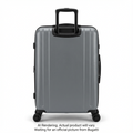 Bugatti Wellington HLG6128BU Hardside Luggage – 28" Large Spinner Vegan Leather Trim Grey