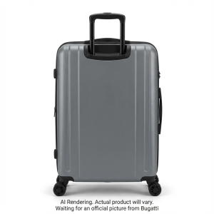 Bugatti Wellington HLG6128BU Hardside Luggage – 28" Large Spinner Vegan Leather Trim Grey