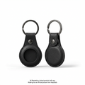 AirTag Snap Ring Keyring Black (2 Pack)
