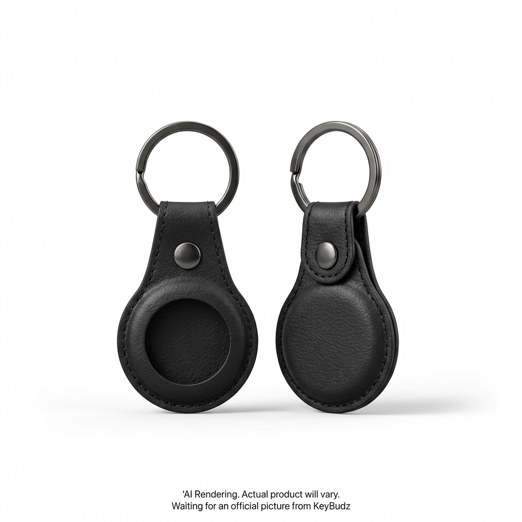 AirTag Snap Ring Keyring Black (2 Pack)
