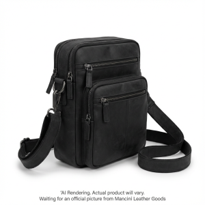 Mancini leather briefcase
