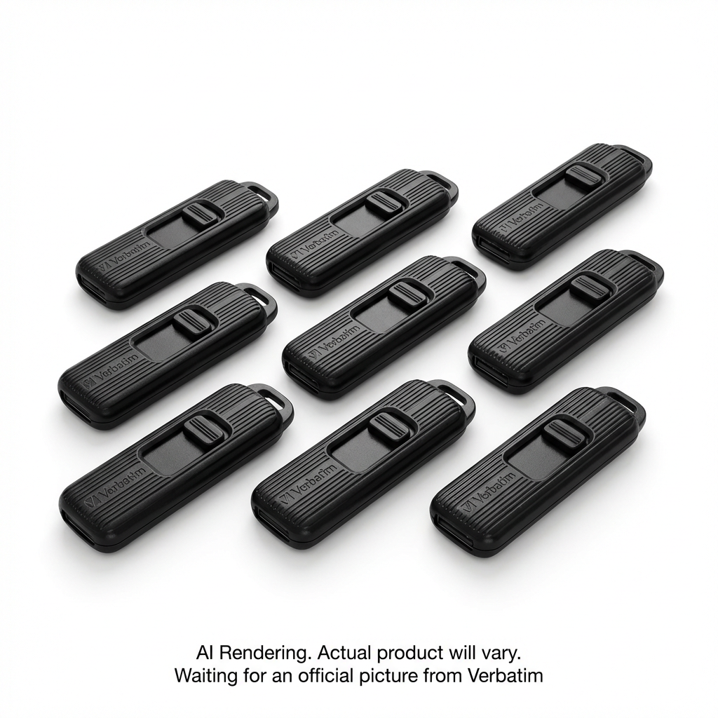 64Gb Pinstripe Usb Flash Drive - Black - 10Pk Business Pack