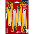 OLFA 18mm L-1/CP4 Ratchet Lock Utility Knife, 4pk