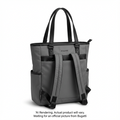 Bugatti Madison Women's Business Tote Bag - Grey Vegan Leather Large Capacity Professional Carryall CNV2538BU