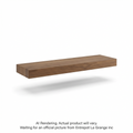 Solid Wood Shelf 36"L x 8"D x 2"T Medium Walnut
