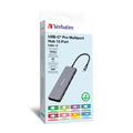 Verbatim CMH-13 USB-C Multiport Hub USB 3.1 GEN 2 PD x 2 / USB-A 3.0 x 3 / USB-A 3.1 / USB-A 2.0 x 2 / HDMI x 2 / DP / R